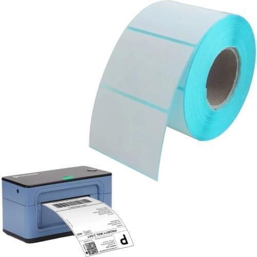 Thermal Label Sticker Paper Supermarket Price Blank Barcode Label Direct Waterproof Print Supplies 100x100mm 500pcs Adhesive