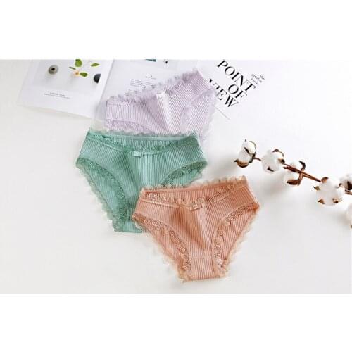 Jian Peng kawaii printed briefs underwear women sexy lace panties lady solid and durable underpants best selling 2018 products