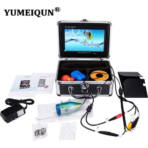 YUMEIQUN 50M 7 Inch Fishing Camera 1000TVL Waterproof Underwater Camera For Fishing Infrared Night Vision Sunvisor Fishfinder