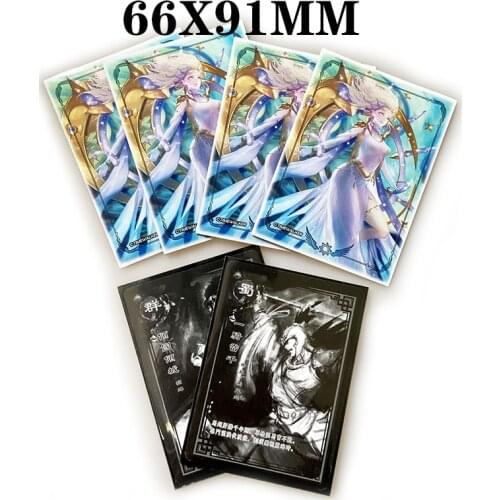 100pcs/Lot Card Sleeves Goddess Phoebe Eris Lie Card Protector 66x91mm for Board Game TCG/MTG/PKM Trading Cards Holographic Foil