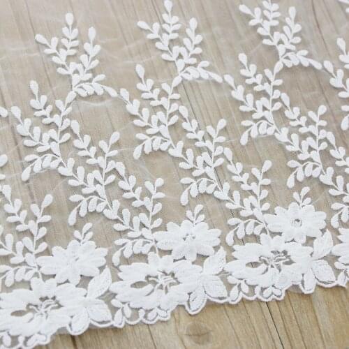 1 Yard) 30cm White Black Lace Fabric Net Yarn Webbing Clothing Accessories Lace Material Handmade DIY