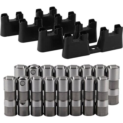 16Pcs Hydraulic Roller Lifters 4 Pcs Guides Trays for GM LS1 LS2 for Chevy Silverado Cadillac Pontiac GMC Buick 12499225