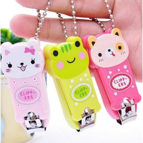 200Pcs/Lot Creative Cute Cartoon Nail Scissors Care Nails Stainless Steel Childrens Clipper Manicure Tools HA2218