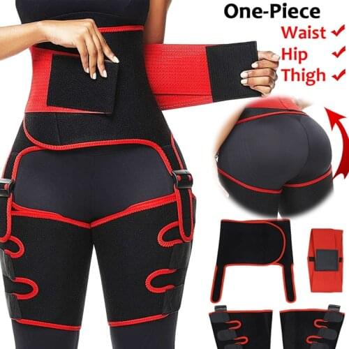 3 in 1 Womens High Waist Lifting Arm Abdominal Thigh Slimming Belt Exercise Abdominal Leg Belt Adjustable Shaping Belt