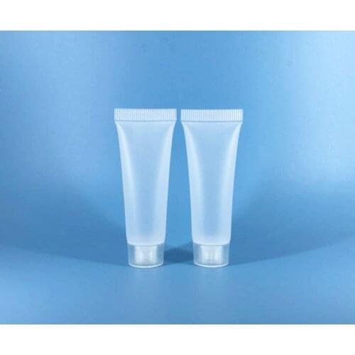 300pcs 10g 10ml Frosted Clear Plastic Soft Tube Empty Cosmetic Packaging Cream Tubes Sample Containers