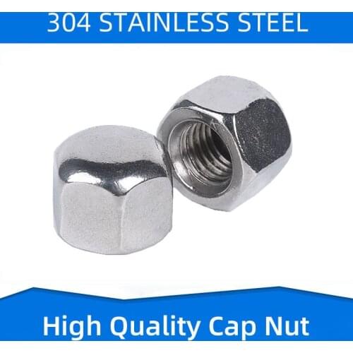 304 Stainless Steel Acorn Nut Hexagon Cap Nuts Hex Cover Nut Decerative Fasteners for M3 M4 M5 M6 M8 M10 M12 M20