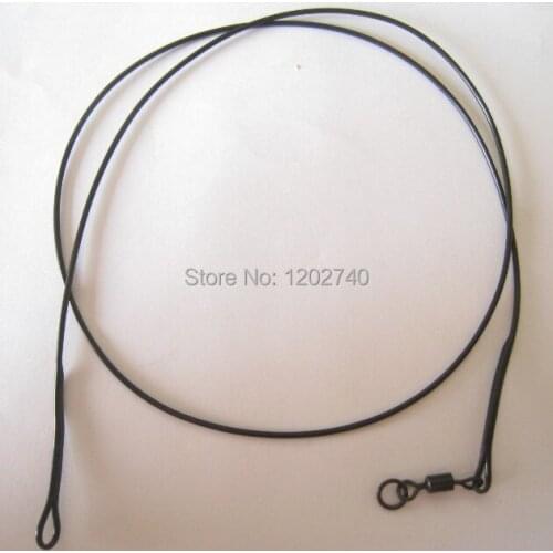 5 X 70 CM Lead Free Leaders with Ring Swivel-Leadcore Alternatives-45 LB-Fast Sinking