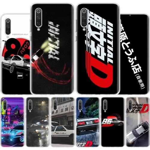 Amine Intital D AE86 Car Cover Phone Case For Xiaomi Note 10 Mi 11 9 8 CC9 5X 6X 9T 10T A3 Poco X3 NFC F1 Pro Lite + Coque A1 A2