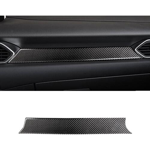 For Mazda CX-5 CX5 2017 2018 ONLY LHD Carbon Fiber Car Center Console Dashboard Panel Cover Decor Trim