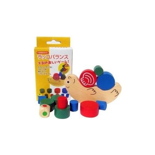 Wooden balancing blocks toys baby educational toys sea otter model