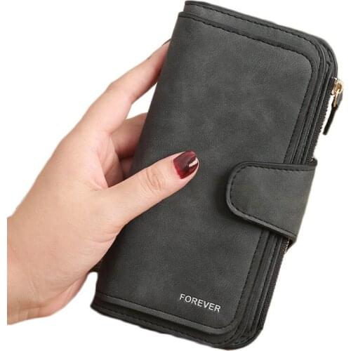 10PCS / LOT Long Wallet Women Purse PU Leather High Quality Female Clutch Purse Money Bag Hasp Zipper Ladies Wallets