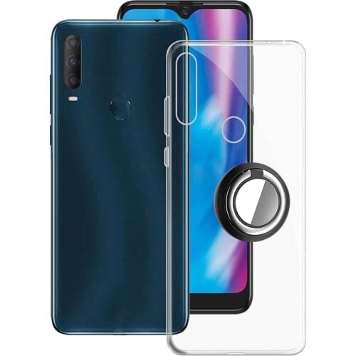 For ZTE Blade A3 2020 Cover Magnetic Car Finger Ring Holder Soft TPU Shockproof Clear Case Cover For ZTE Blade A3 A5 A7 2020