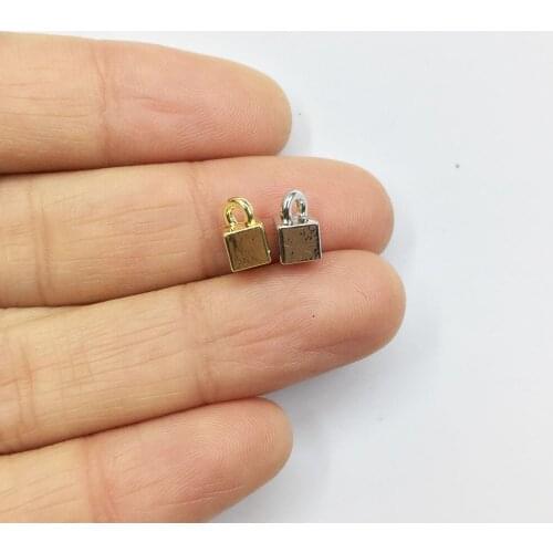 Eruifa 20pcs 5mm Mini Cube Charms Wholesales necklace,earring bracelet jewelry DIY handmade 2 colors