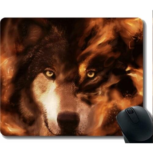 Gaming Mouse Pad Custom,Animal wolf watchman Rubber Large Mouse pad Mat