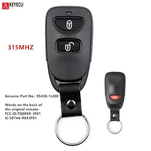 Keyecu New keyless entry remote Control key fob 315MHz for Hyundai Accent 2012 2013 2014 Genuine Part No.: 95430-1R200