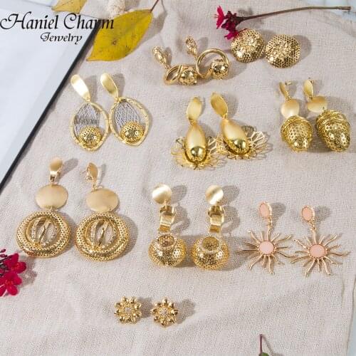 Fashion Statement Earrings 2021 Big Geometric Round Earrings For Women Hanging Dangle Earrings Drop Earing Modern Female Jewelry