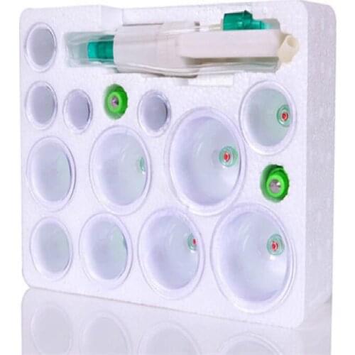 12Pcs tool set Cupping Device Acupuncture Suction Massage Cup Magnetic Therapy Vacuum Cups Body Massage Tank Gas Cylinders