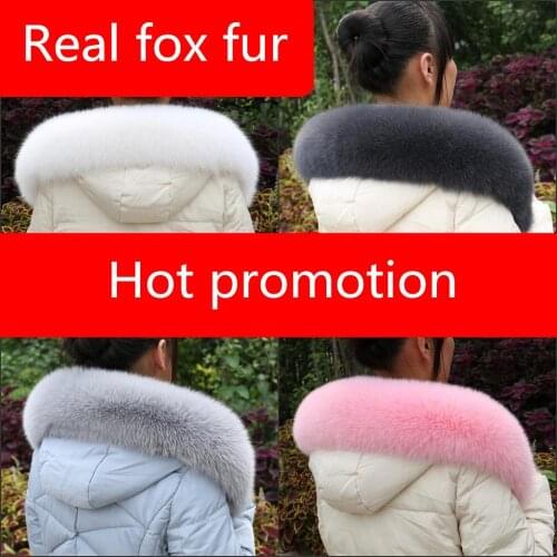 2020 winter new real oversized fox fur collar hat fur fur collar ladies custom models