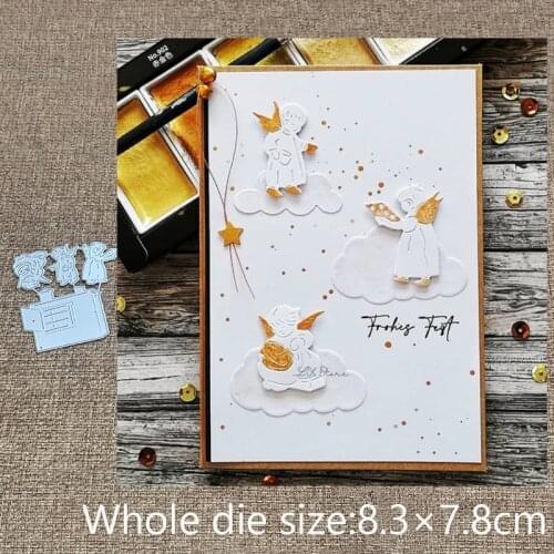 New Design Craft Metal stencil mold Cutting Dies Angel children decoration scrapbook die cuts Album Paper Card Craft Embossing