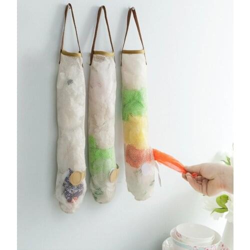 Vegetable Potato Hanging Mesh Kitchen Garbage Trash Storage Bag Onion Holder Fruit Ginger Organizer Container Garlic Food Saver