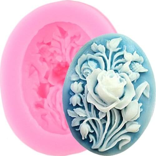 Flower Silicone Molds DIY Wedding Fondant Cake Decorating Tools Candy Polymer Clay Mould Rose Chocolate Cupcake Topper Moulds