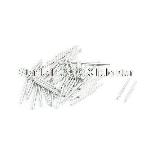 50 Pcs Replacement Round Stainless Steel Straight Rods 25mm x 2mm for Toy Car