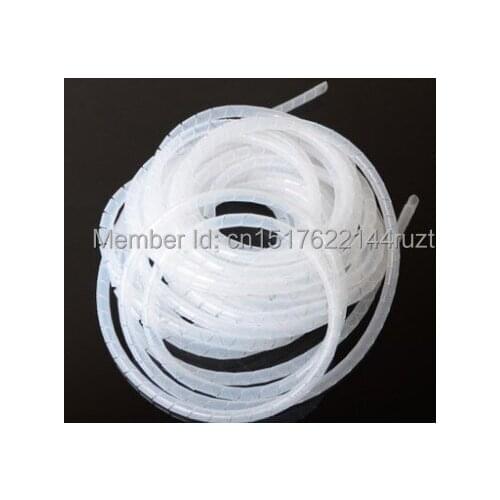 12mm 24.6FT (7.5M) Spiral Cable Wire Wrap Tube Computer Manage Cord clear