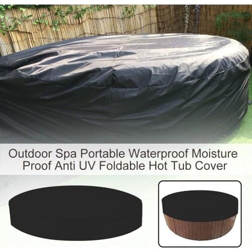 Outdoor Spa Hot Tub Cover Weather Resistant Solid Shade Protector Easy Clean Waterproof Portable Round Moisture Proof Anti UV