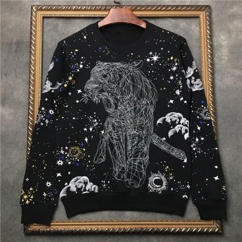 Spring 2021 women/mens high quality cotton sweatshirts fashion animal print o-neck hoodies top A200