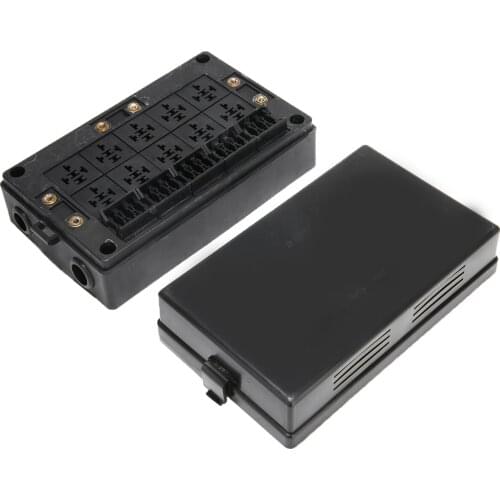 High Quality Universal Automotive Marine 18 Way Blade Fuse Holder+10 Way Relay Socket Box Block with Terminal