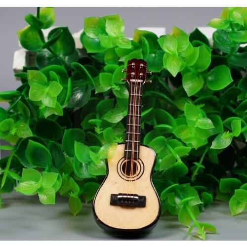 1:12 Mini Musical Instrument Guitar Model Miniature Decor Toys Gifts Boys Accessorie Christmas Home Dolls Birthday Ornament
