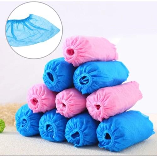 100 Pcs Disposable Shoe Covers Indoor Cleaning Floor Non-Woven Fabric Overshoes For Women Men