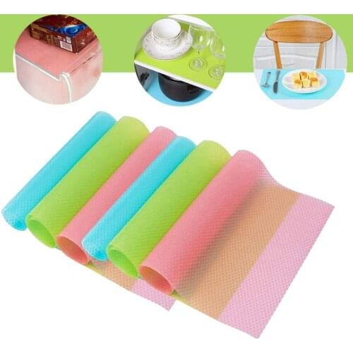 4pcs/set 45x29cm Reusable Refrigerator Pads Non-Slip Waterproof Antifouling Mildew Moisture Mats Cutable Placemat for Kids