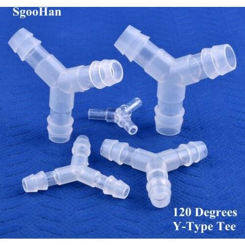 5~200Pcs 4~12mm Food Grade Plastic ∠120° Y-Type Tee Connector Aquarium Tank Air Pump Liquid Gas Diverter Water Pagoda Hose Joint