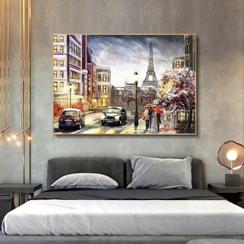 5D Diamond Painting Full Square&Round Embroidery Landscape Mosaic Rhinestone Paris Eiffel Tower Pictures Home Decor WG2711