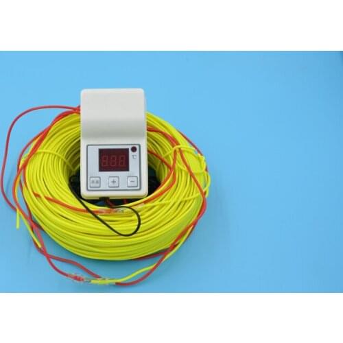 Free shipping Farm use 100M 1kw 220V air heating wire+1500W Temperature Controller greenhouses air heating cable