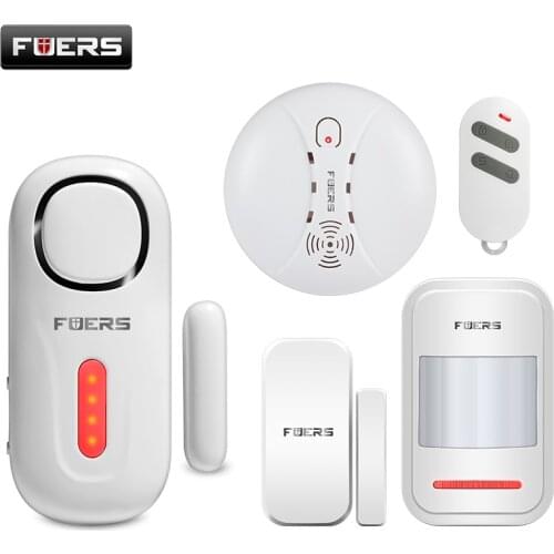 FUERS Wired White Mini Siren For Home Alarm Security System Mini Siren Loudly Sound for Protection Security 120dB Personal Alarm