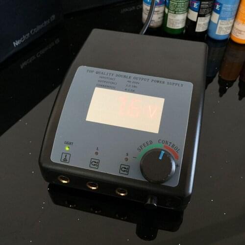 Tattoo Supply Dual Power Supply with a Free Plug High Quality LCD Digital Display Power Supply TPS001
