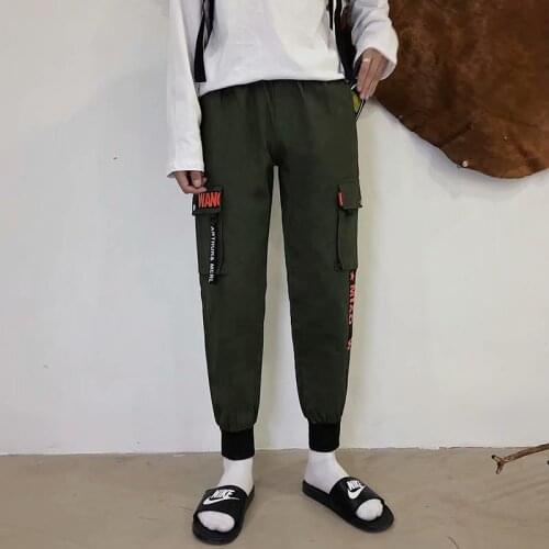 Cargo Pants Men 2018 Mens Streetwear Joogers Pants Black Sweatpant Male Hiphop Autumn Pockets Trousers Overalls