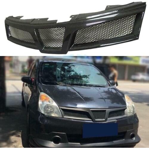 For Nissan Livina 2008 2009 2010 2011 2012 High quality Carbon Fiber Hood Grille Honeycomb Grill Vent Hole 1pcs
