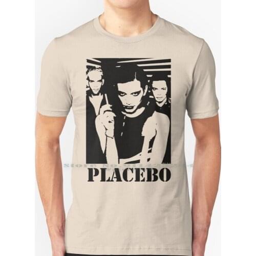 Placebo T Shirt 100% Pure Cotton Placebo Brian Molko Band Music Alternative Black Silhouette Mads Sleeping With Ghosts Loud