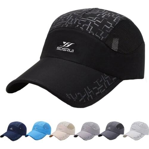 Adult Polyester Quick Dry Adjustable Mesh Baseball Cap Women Summer Outdoor Casual Sun Hat Men Breathable Fishing Sports Hat