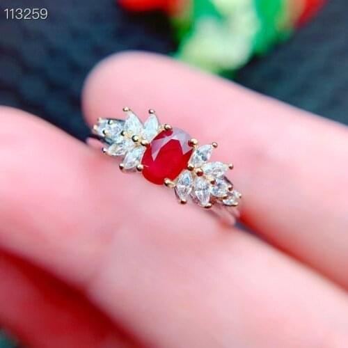 Natural Ruby Ring, Beautiful Color, Exquisite Workmanship, Good Quality, Recommended By 925 Silver