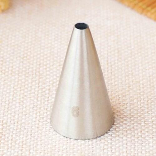 #6 Round Tips Piping Nozzles Icing Tips Cup Cake Chocolate Baking Decorating Tools For Pulling Line