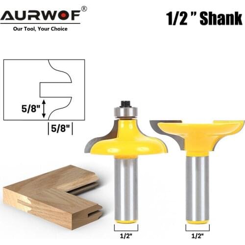 LAVIE 2PCS 12mm 1/2 Shank Entry Door Milling Cutters Long Tenons Router Bit Tenon Milling Cutter for Woodworking Tool Bits 03044