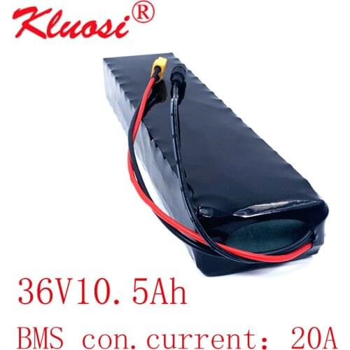 KLUOSI 10S3P 36V 10.5Ah 10Ah 36V Battery 42V Lithium Battery Pack for Xiaomi Mijia M365 Pro Ebike Bicycle Scooter with 20A BMS
