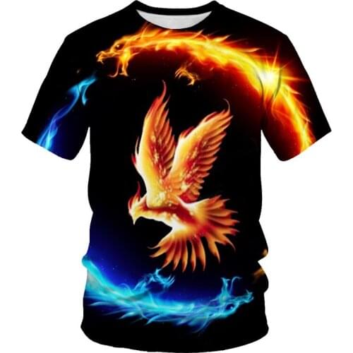 2021 Summer Mens Chinese Ancient Style Harajuku 3D Pattern Printed T-shirt Fashion Short Sleeve Mens Comfortable 3DT Shirt