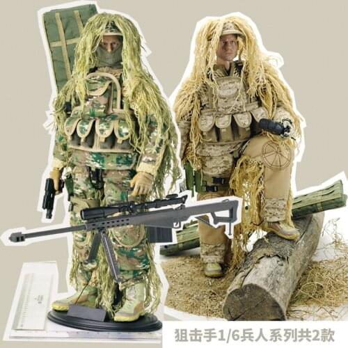 1/6 Scale Military Action Figures 30CM Doll Set Super Flexible Movable 12 Inch Doll Desert Sniper Soldier PVC Model Toys ABS