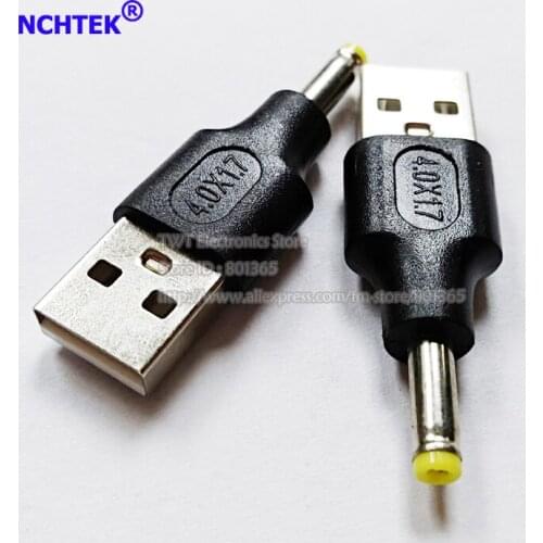 NCHTEK USB 2.0 A Male to DC 4.0*1.7mm Male Jack Power Plug Converter Adapter Connector/Free shipping/10PCS