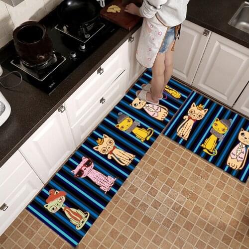 Waterproof Oilproof Kitchen Mat Antislip Bath Mat Soft Bedroom Floor Mat Living Room Carpet Doormat Kitchen Rug